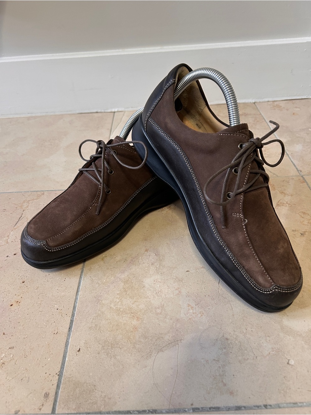 Finn Comfort Acapulco Women’s Size 5.5 Brown Oxford Walking Shoes Black Soles
